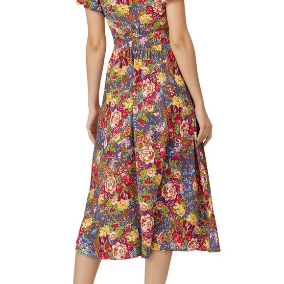 Auguste Magnolia Violet Midi Dress - Picture 4 of 4